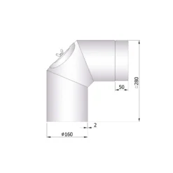 Rauchrohrbogen Stahl 2x 45° Unlackiert Mit Tür -GrillMeister Verkaufsgeschäft 26 252ddytkft1ioiae