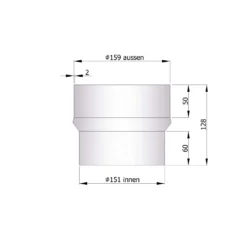 Erweiterung Rauchrohr Stahl Unlackiert, Eng-weit -GrillMeister Verkaufsgeschäft 26 932grtfvecekomhh