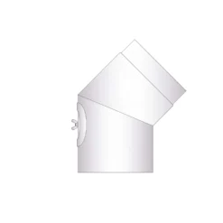 Rauchrohrbogen Stahl 45° Unlackiert Mit Tür