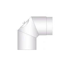 Rauchrohrbogen Stahl 2x 45° Unlackiert Mit Tür