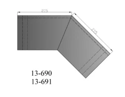 Hitzeschild Doppelwandig Für Rauchrohrbogen Stahl 45° Ø 150 Mm Schwarz -GrillMeister Verkaufsgeschäft 2949 2