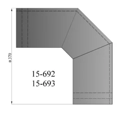 Hitzeschild Doppelwandig Für Rauchrohrbogen Stahl 2x 45° Ø 150 Mm Schwarz -GrillMeister Verkaufsgeschäft 2950 2