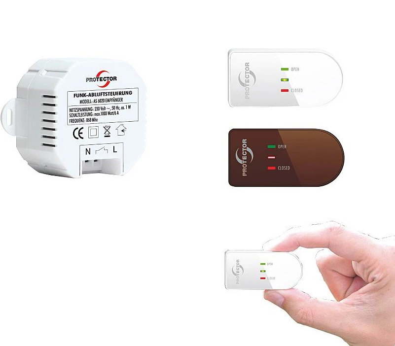 Funk-Fensterkontaktschalter AS-6020 - Einbauvariante 1 Funk-Fensterkontaktschalter AS-6020 - Einbauvariante