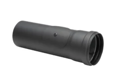 Pellet-Ofenrohr Stahl 250 Mm Schwarz Mit Prüföffnung