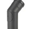 Pellet-Ofenrohrbogen Stahl 45° Schwarz Mit Putztür