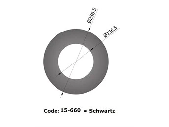 Deckenrosette Rauchrohr Stahl Randbreite 55 Mm Ø 150 Mm Schwarz, Flach 2 Deckenrosette Rauchrohr Stahl Randbreite 55 Mm Ø 150 Mm Schwarz, Flach – Bild 2
