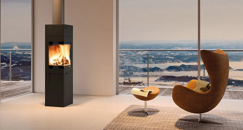 Kaminofen Nordpeis QUADRO 3 Schwarz, 6 KW 4 Kaminofen Nordpeis QUADRO 3 Schwarz, 6 KW – Bild 4