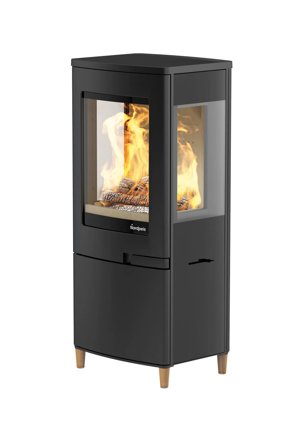 Kaminofen Nordpeis UNO 4 Schwarz, 4 KW 8 Kaminofen Nordpeis UNO 4 Schwarz, 4 KW – Bild 8