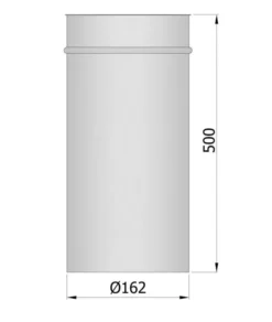 Wandfutter Rauchrohr Stahl Einwandig 500 Mm Lang Ø 150 Mm Unlackiert -GrillMeister Verkaufsgeschäft 5603 2