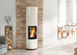 Kaminofen Leda COLONA Lite Weiß Emailliert, 6 KW -GrillMeister Verkaufsgeschäft 6655 23c445