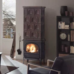 Kaminofen Leda ANTIGUA H Schwarz, 9 KW -GrillMeister Verkaufsgeschäft 6658 1