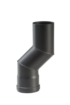 Versatzbogen Pelletrohr Stahl 60 Mm Ø 80 Mm Schwarz