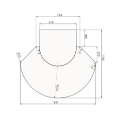 Vorlegeplatte Universal 1 Aussparung Ø 610 Mm, 6 Mm ESG-Klarglas