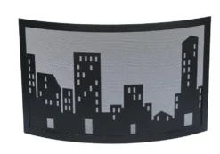 Kamingitter Stahl METROPOLE Lienbacher, Schwarz