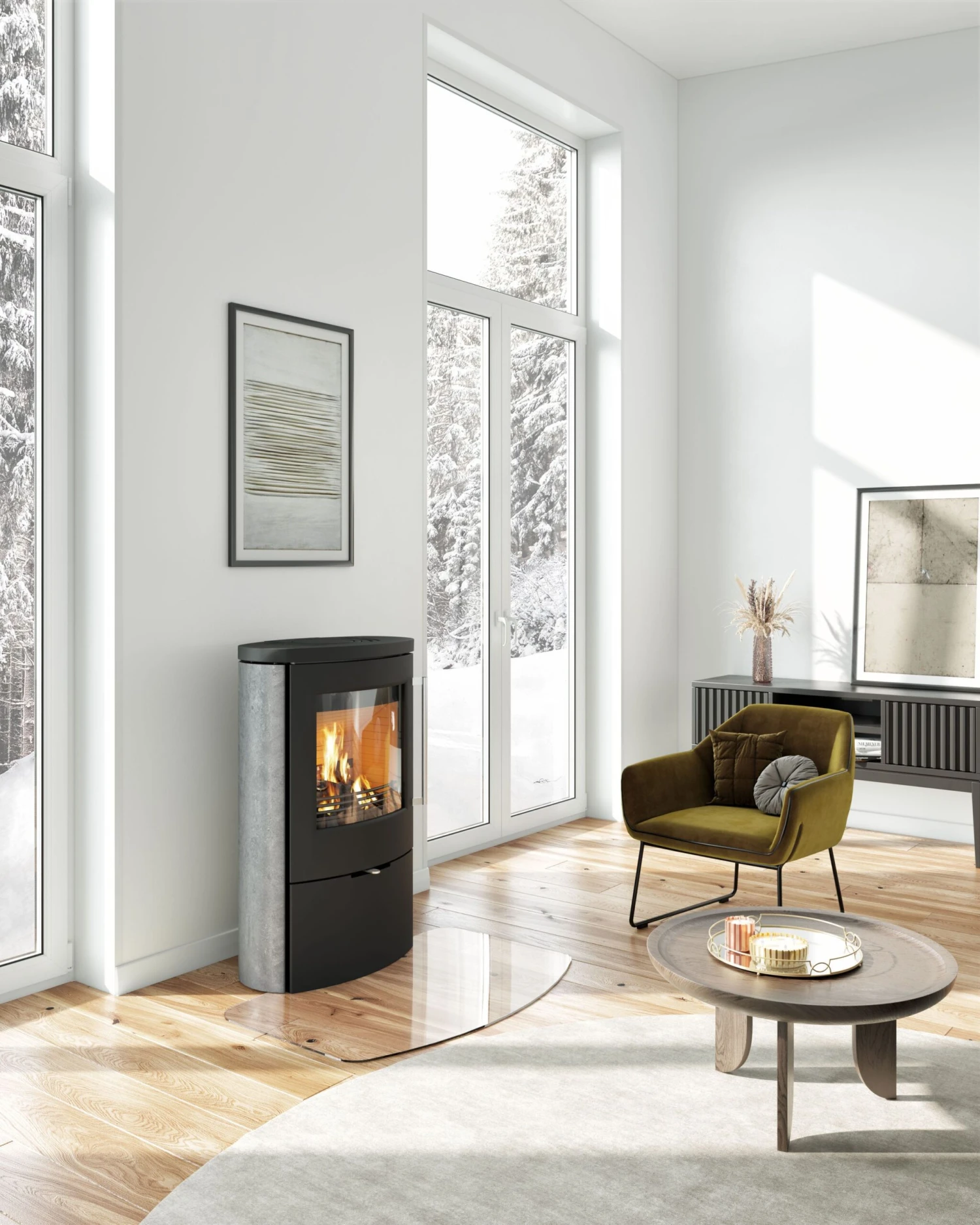 Kaminofen TermaTech TT80RLS Schwarz, 5,5 KW 2 Kaminofen TermaTech TT80RLS Schwarz, 5,5 KW – Bild 2