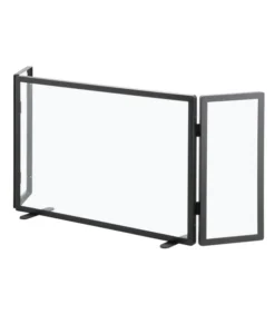 Funkenschutz Glas Heibi 3-teilig, 111 X 47 X 15 Cm