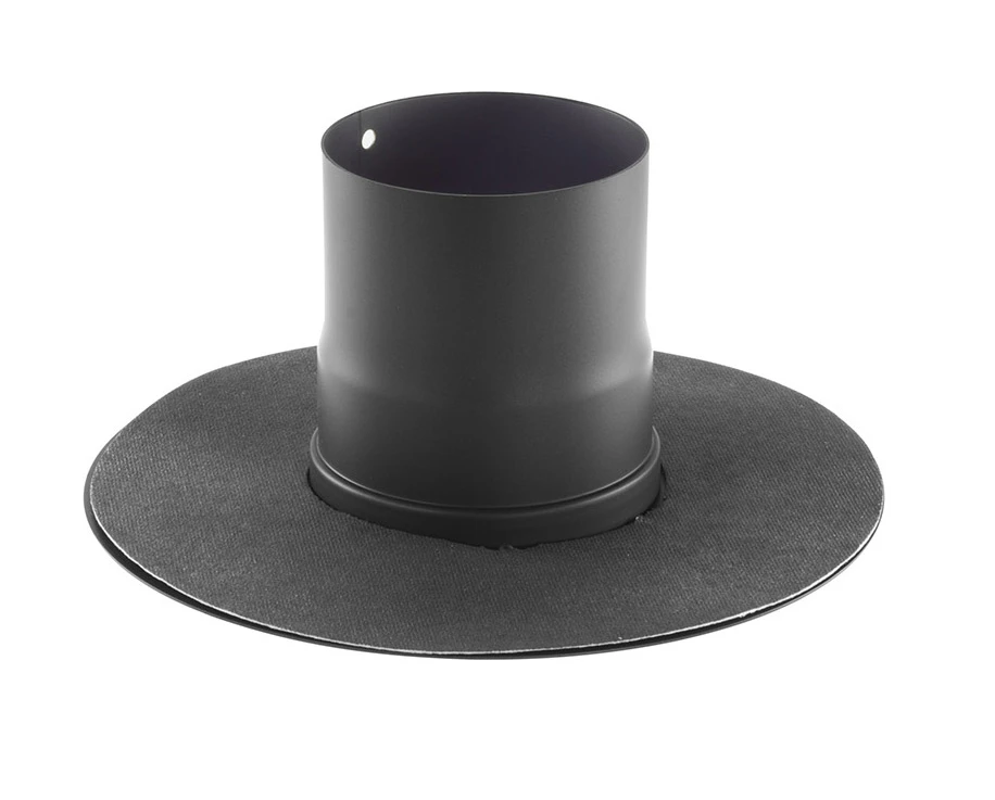 Wandrosette Mit Muffe Für Pellet-Ofenrohr Schwarz 6 Wandrosette Mit Muffe Für Pellet-Ofenrohr Schwarz – Bild 6