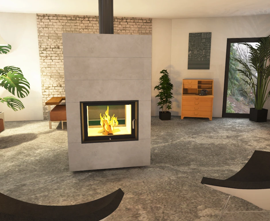 Kaminbausatz Brunner Systemkamin BSK 08 Kompakt Kamin Tunnel, 11 KW 6 Kaminbausatz Brunner Systemkamin BSK 08 Kompakt Kamin Tunnel, 11 KW – Bild 6