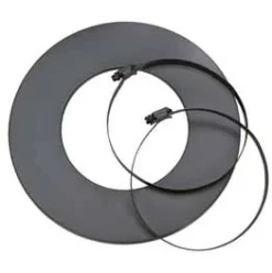 Rosette Mit Zwei Schellen Für Isoliertes Aluflexrohr, Grau