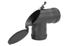T-Stück Pellet-Ofenrohr 90° Schwarz Mit 45° Prüföffnung, Muffe-Muffe -GrillMeister Verkaufsgeschäft 96b807cb7ded0792fb221afa56447853