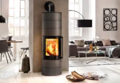 Kaminofen Spartherm AMBIENTE A4, 5,9 KW -GrillMeister Verkaufsgeschäft a4 titan mliieu 02 2017