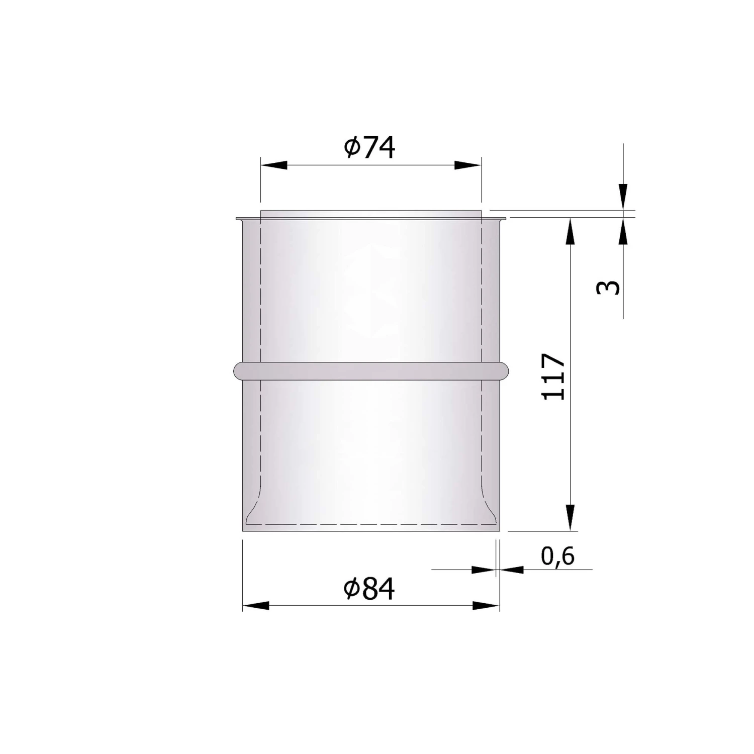 Doppelwandfutter Pellet-Ofenrohr 120 Mm Lang Unlackiert 2 Doppelwandfutter Pellet-Ofenrohr 120 Mm Lang Unlackiert – Bild 2