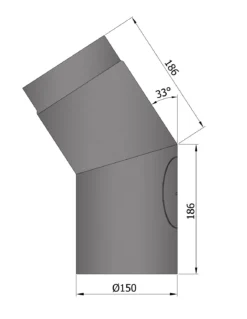 Rauchrohrbogen Stahl 33° Ø 150 Mm Hellgrau Mit Tür -GrillMeister Verkaufsgeschäft b51f320f28c2e275e6d257fe60784fd9