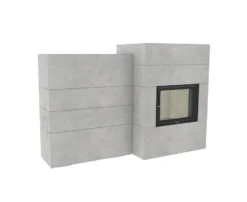 Grundofen Brunner BSG 01 Modul Speicher Stein Nebenstehend, Niedrig