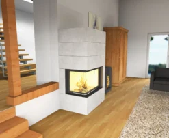 Kaminbausatz Brunner Systemkamin BSK 03 Eck Kamin Rechts Schiebetür, 12 KW -GrillMeister Verkaufsgeschäft bsk03 02c3pzps0rugyk5