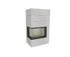 Kaminbausatz Brunner Systemkamin BSK 03 Eck Kamin Rechts Schiebetür, 12 KW