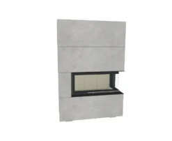 Kaminbausatz Brunner BSK 07 Architektur Kamin Eck Rechts Schiebetür Niedrig