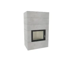 Kaminbausatz Brunner Systemkamin BSK 08 Kompakt Kamin Drehtür Warmluftaufsatz, 11 KW