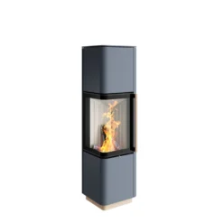 Kaminofen Spartherm CUBO L STYLE, 5,9 KW -GrillMeister Verkaufsgeschäft cubo l style graublau feuer