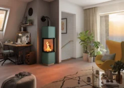 Kaminofen Spartherm CUBO L STYLE, 5,9 KW -GrillMeister Verkaufsgeschäft cubo l style tuerkis