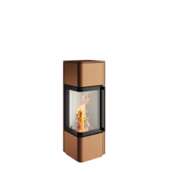 Kaminofen Spartherm CUBO S, 5,9 KW -GrillMeister Verkaufsgeschäft cubo s rostbraun metallic feuer