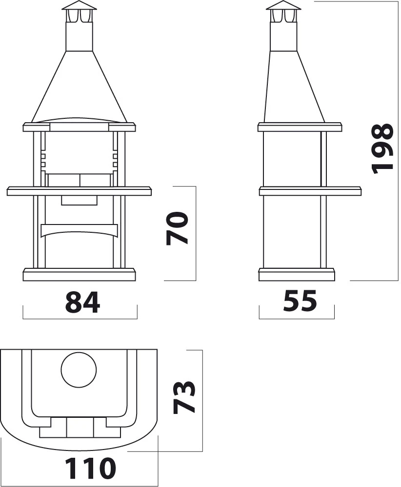 Grillkamin Wellfire ALEGRA Mit Edelstahlhaube 2 Grillkamin Wellfire ALEGRA Mit Edelstahlhaube – Bild 2