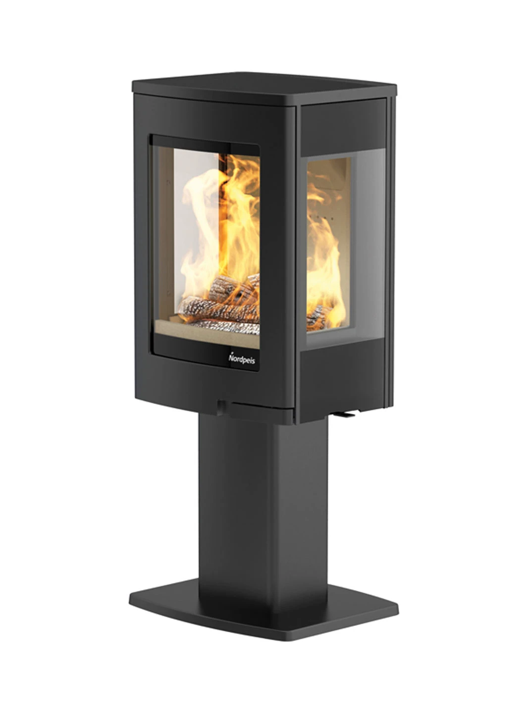Kaminofen Nordpeis UNO 1 Schwarz, 4 KW 3 Kaminofen Nordpeis UNO 1 Schwarz, 4 KW – Bild 3