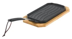 Cozze Gusseisenpfanne Mit Bambus Servierbrett, 16,5x33 Cm -GrillMeister Verkaufsgeschäft fad3b14fe48850627a37599968bd8db5 scaled
