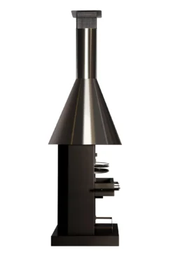 Grillkamin Edelstahl Firestar CUBE DESIGN -GrillMeister Verkaufsgeschäft firestar cube schwarz seitlichjas 0330 1