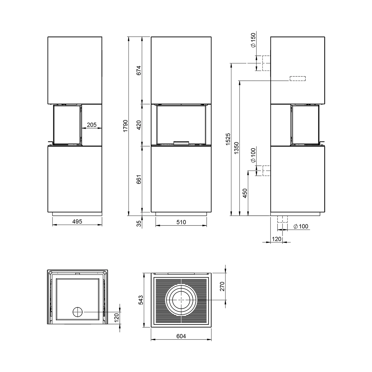 Kaminbausatz Nordpeis CAPRI IR Super Max, 6 KW 8 Kaminbausatz Nordpeis CAPRI IR Super Max, 6 KW – Bild 8