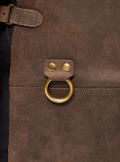 IGNIUM Grillschürze -GrillMeister Verkaufsgeschäft ignium leder grillschuerze braun detail