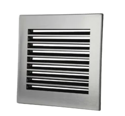Kaltluftgitter Edelstahlblende Geschliffen