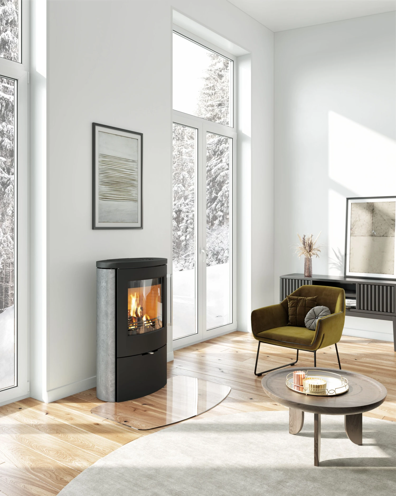 Kaminofen TermaTech TT80RLS Schwarz, 5,5 KW 4 Kaminofen TermaTech TT80RLS Schwarz, 5,5 KW – Bild 4