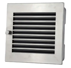 Warmluftgitter Edelstahlblende Geschliffen