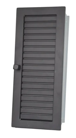 Warmluftgitter Hochkant Schwarz